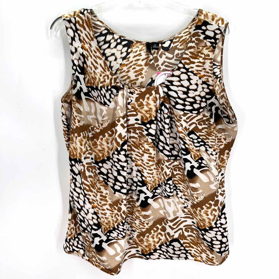 Size XL ESSENTIALS Brown Print Shirt