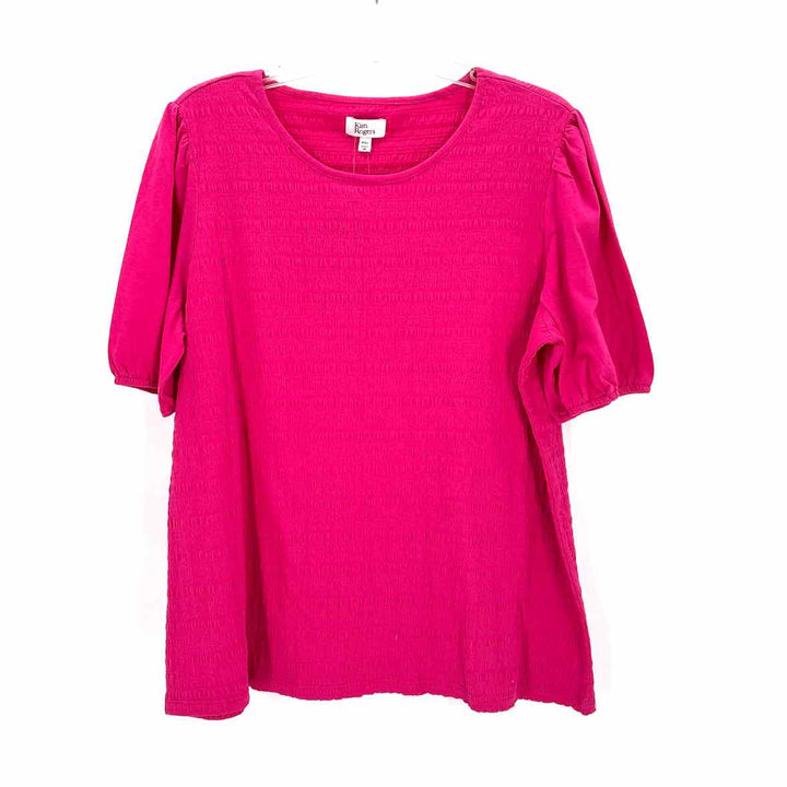 Size XL KIM ROGERS Hot Pink Knit Shirt