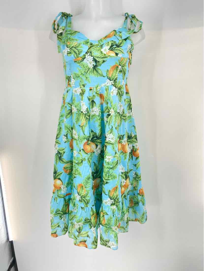 Size L BB Dakota Blue Print Dress