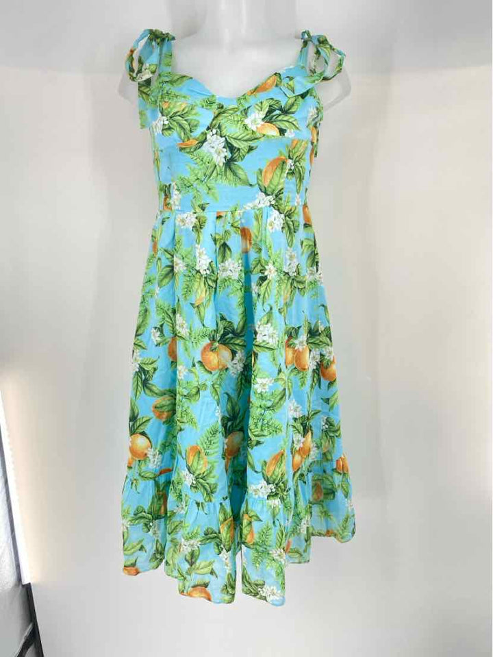 Size L BB Dakota Blue Print Dress