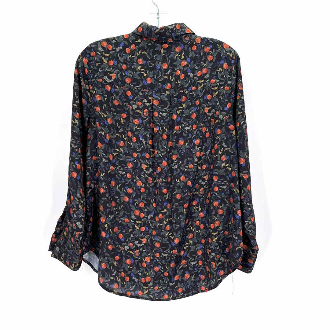 Size M TAHARI Black Sateen Shirt