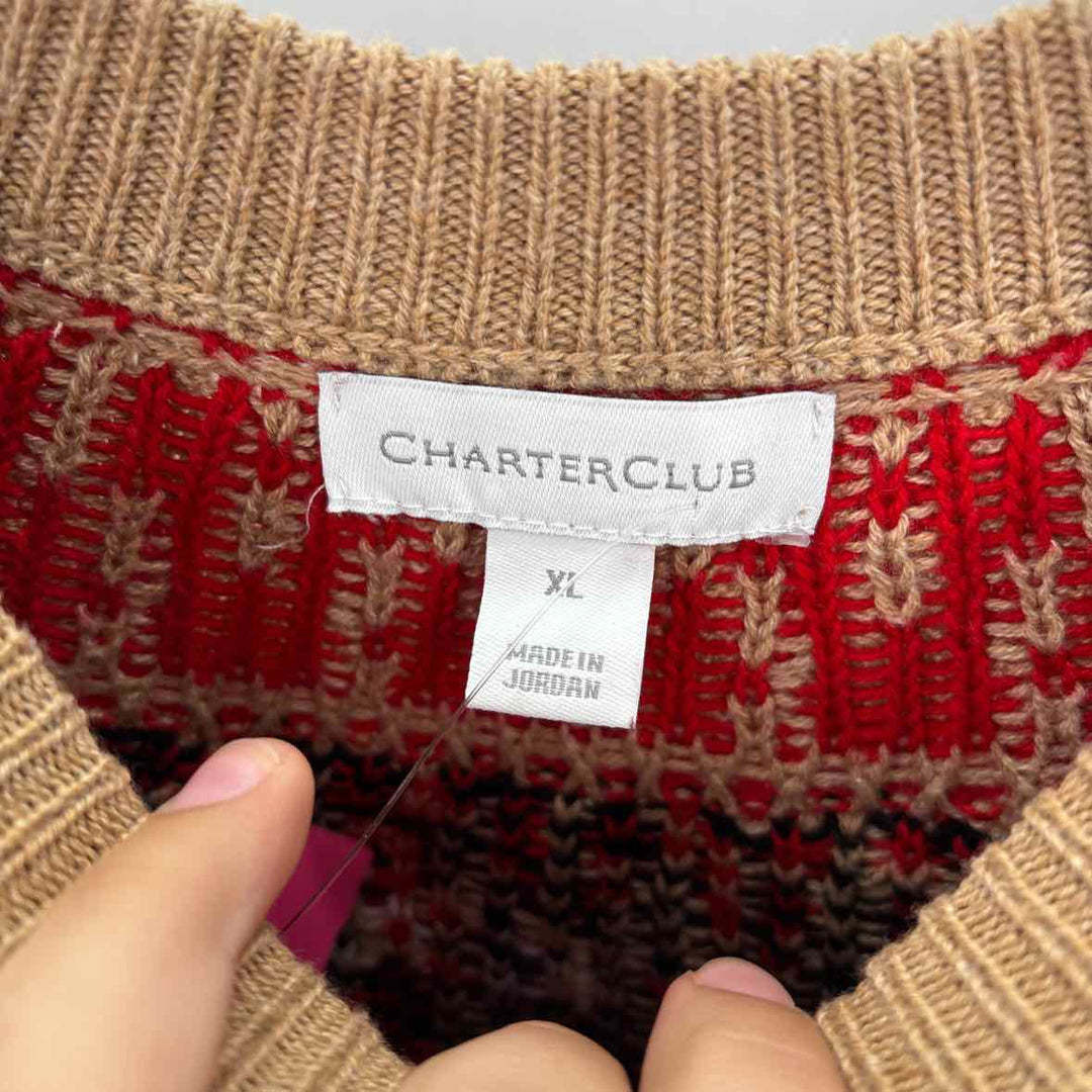 Size XL CHARTER CLUB Multi-Color Sweater