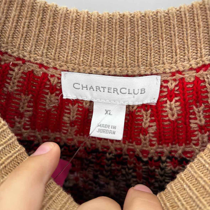 Size XL CHARTER CLUB Multi-Color Sweater