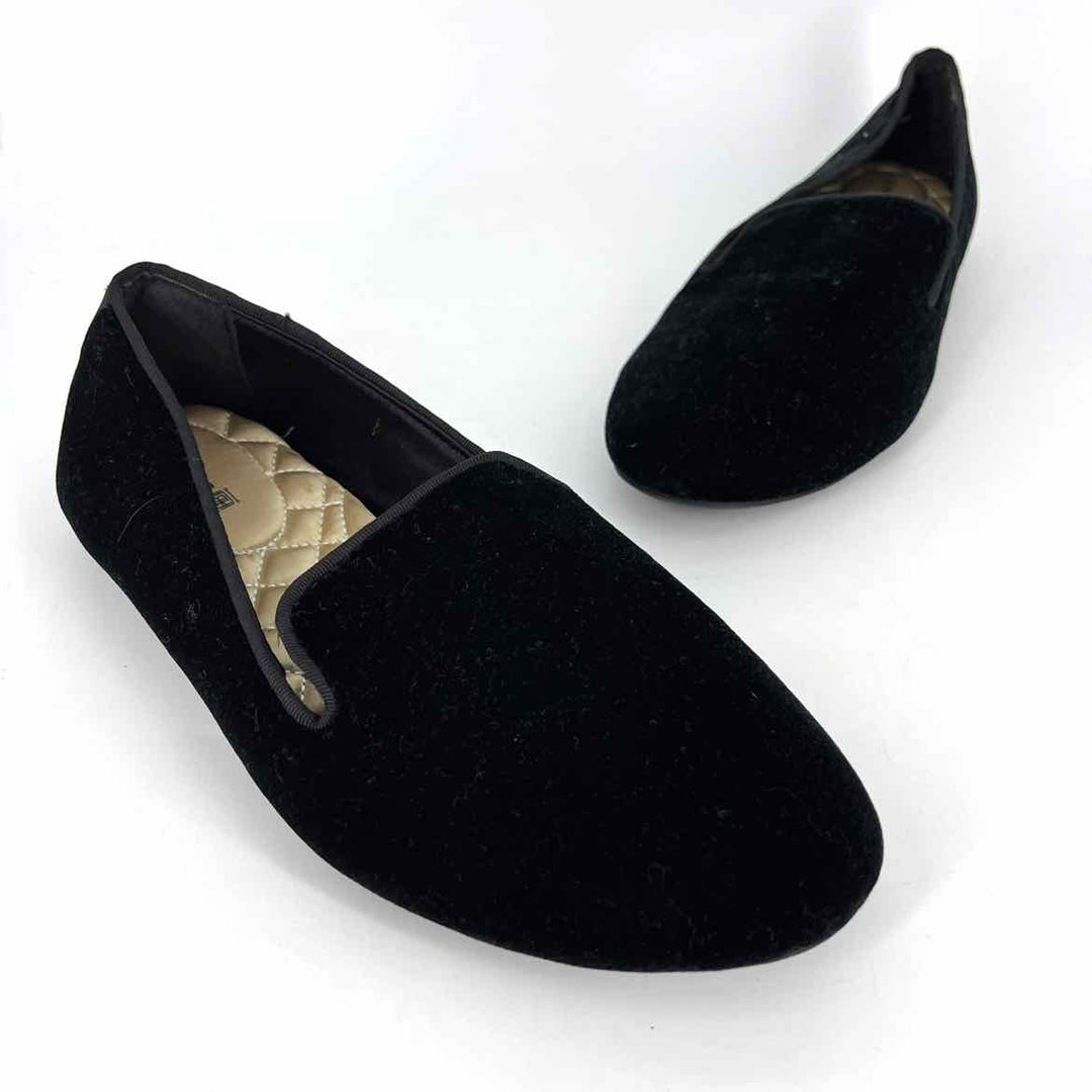 Shoe Size 7 BIRDIES Black Velvet Flats