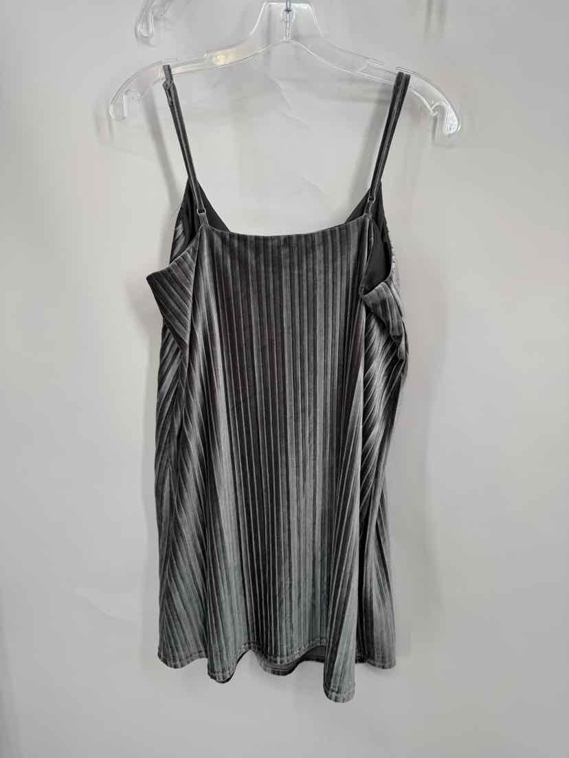 Size L FABRIK Gray Velour Dress