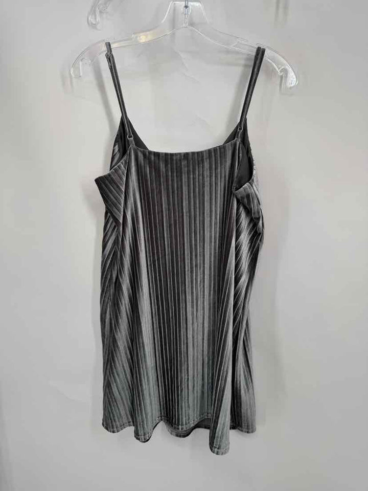 Size L FABRIK Gray Velour Dress