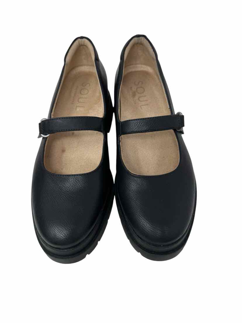 Shoe Size 7.5 Naturalizer Black Leather Flats