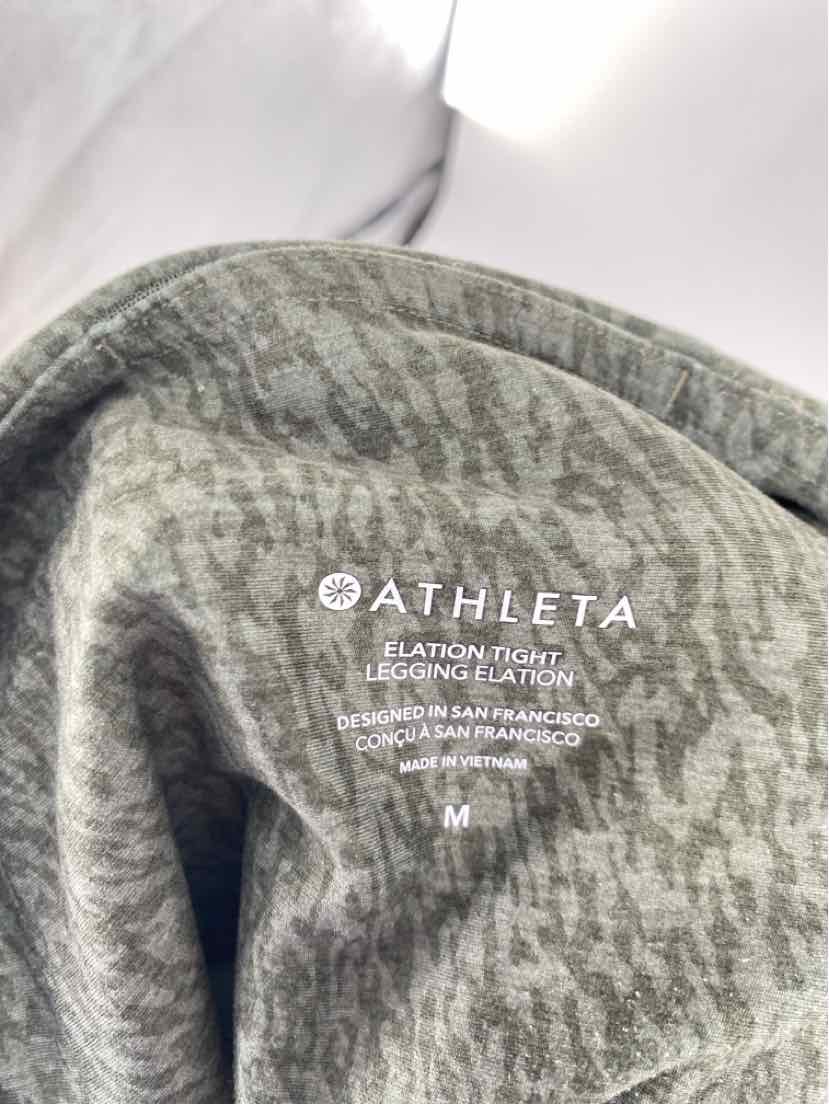 Size M Athleta Green Print Pants