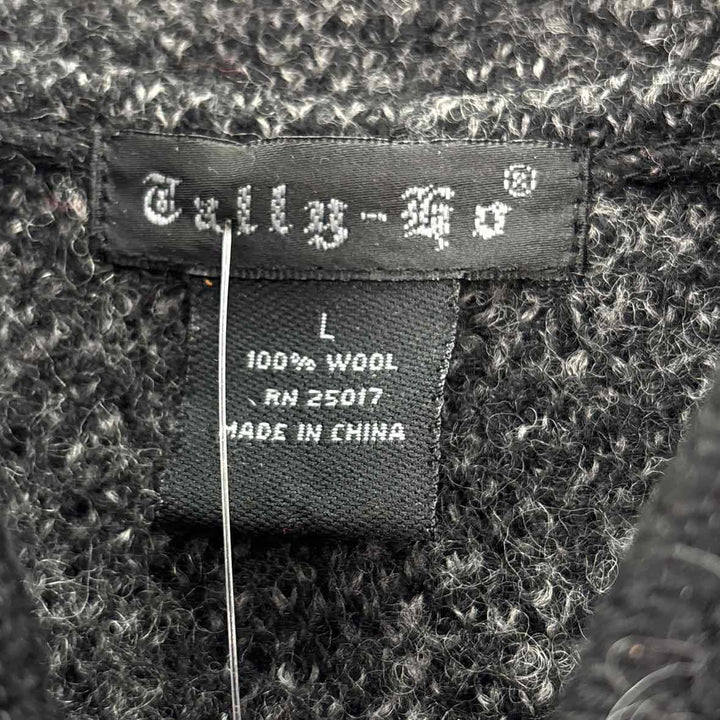 Size L Black Wool Vest