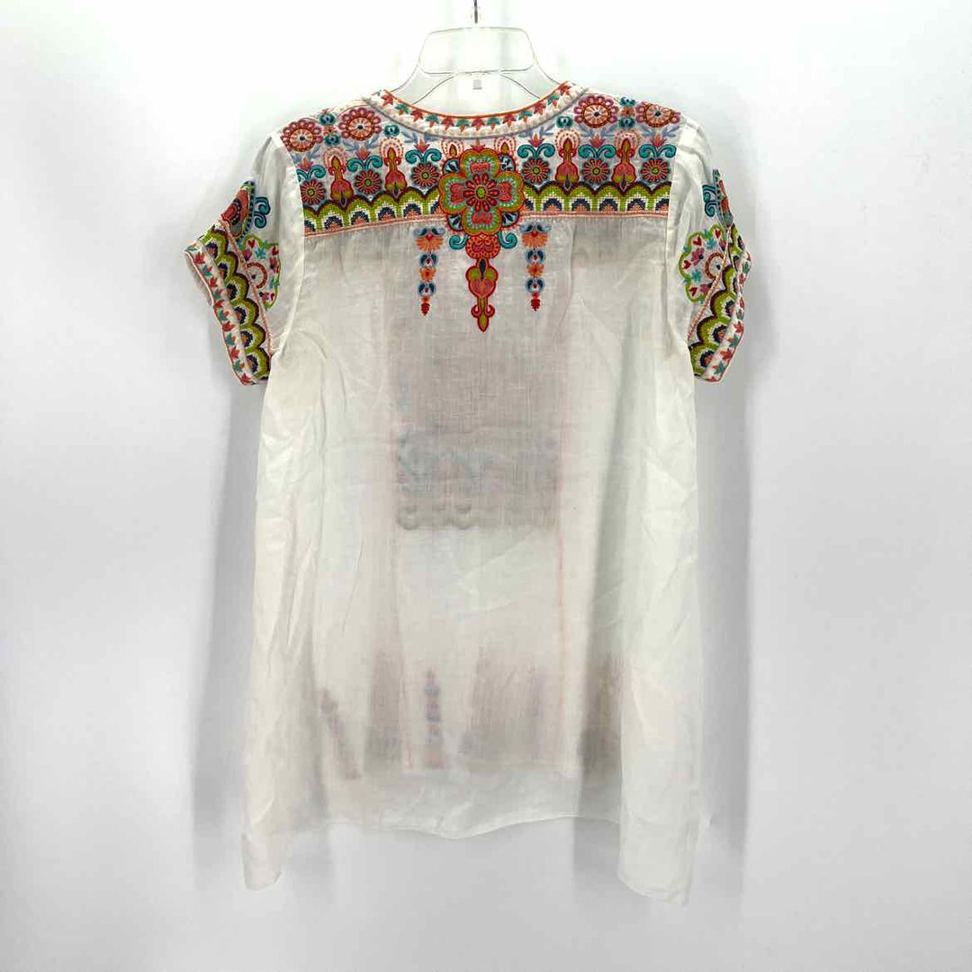 Size M Johnny Was White Cotton Shirt