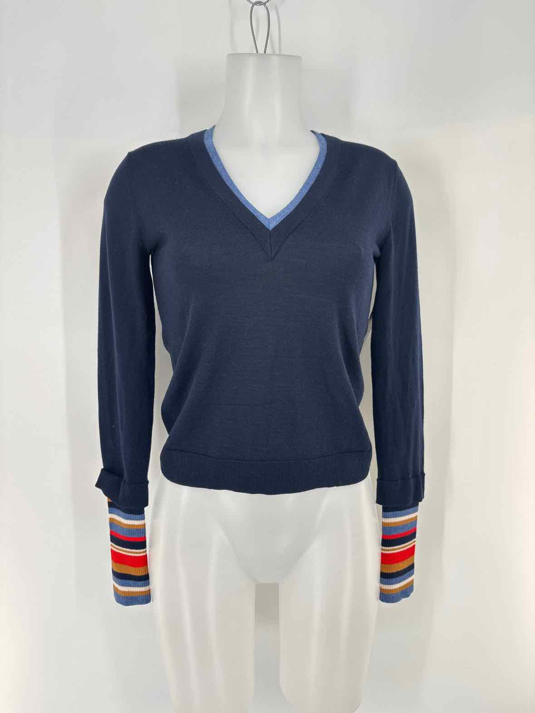 Size XS VERONICA BEARD Navy Print Sweater