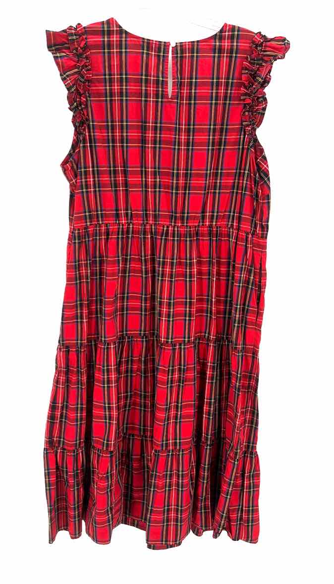 Size 18 J Crew Red Print Dress