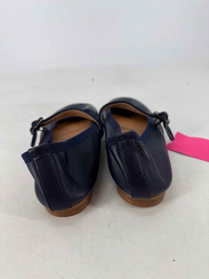 Shoe Size 38 Navy Leather Flats