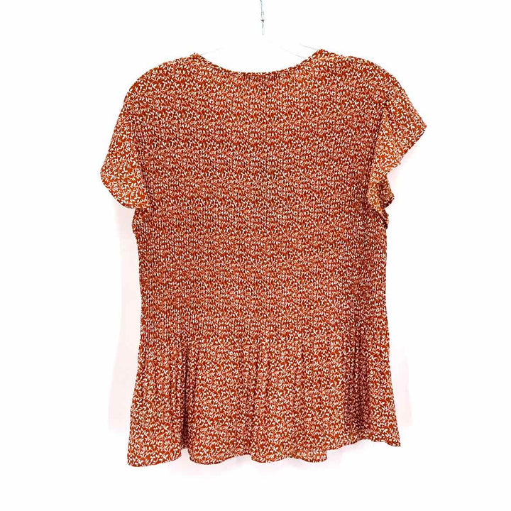 Size M Adrianna Papell Orange Shirt