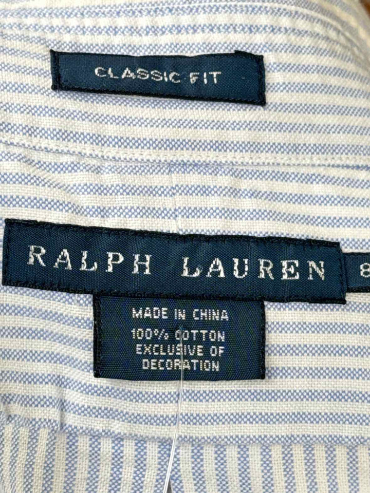 Size 8 RALPH LAUREN Blue Shirt
