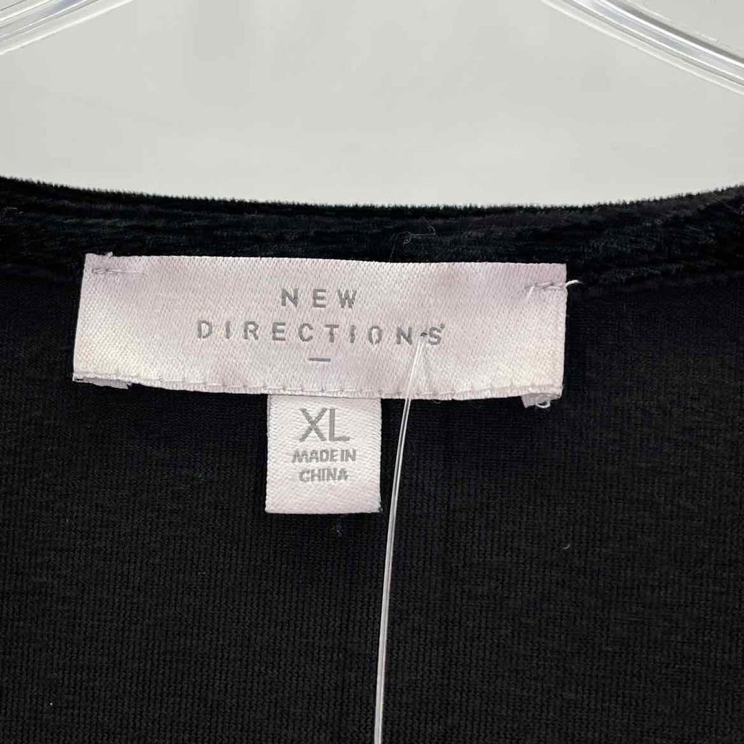Size XL NEW DIRECTION Black Velour Jacket