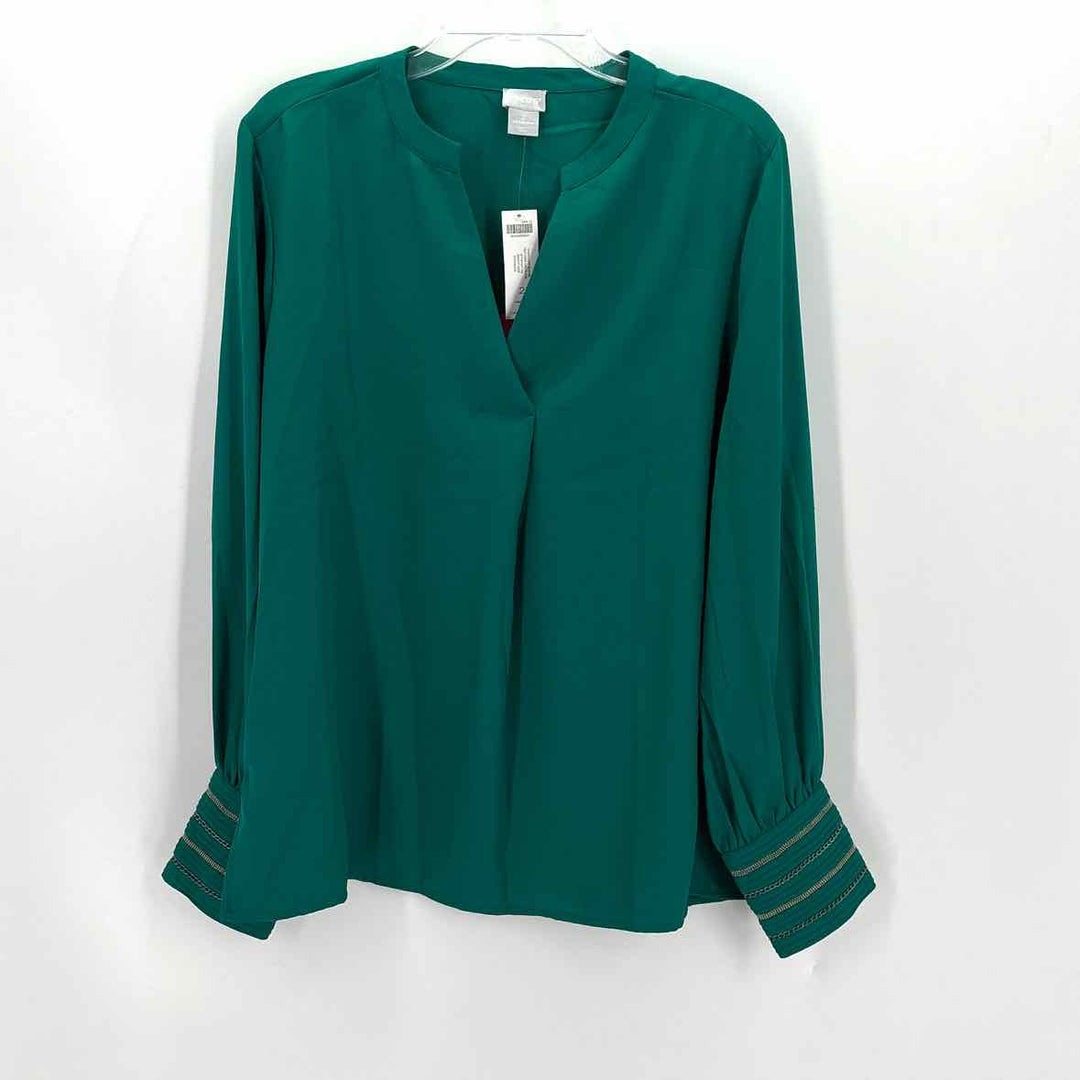 Size 12 Chico's Green Shirt