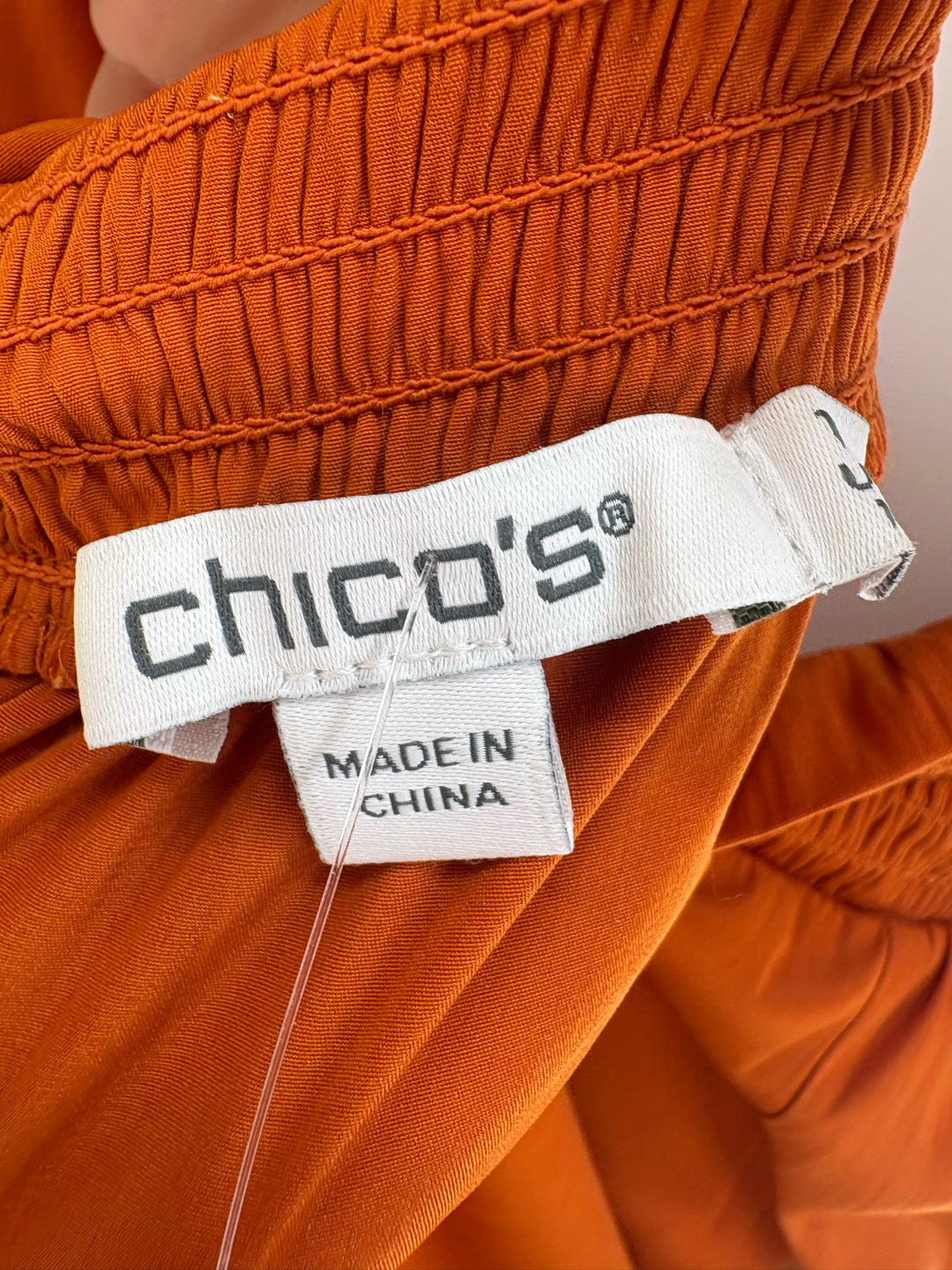 Size M Chico's Orange Sateen Shirt