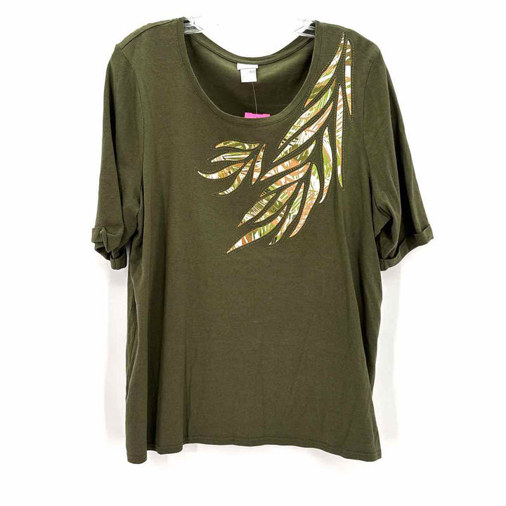 Size XL Chico's Olive Shirt
