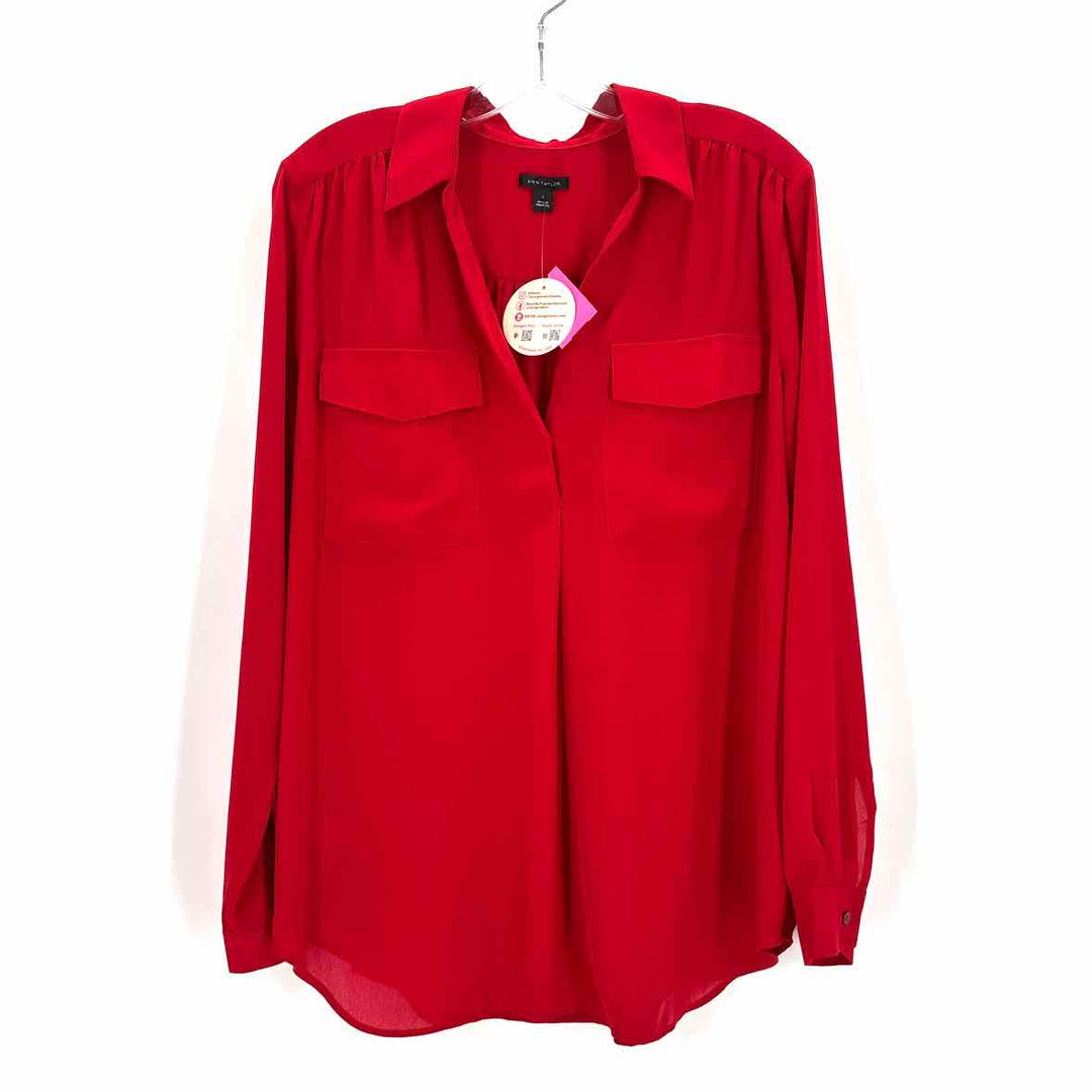 Size L Ann Taylor Red Shirt