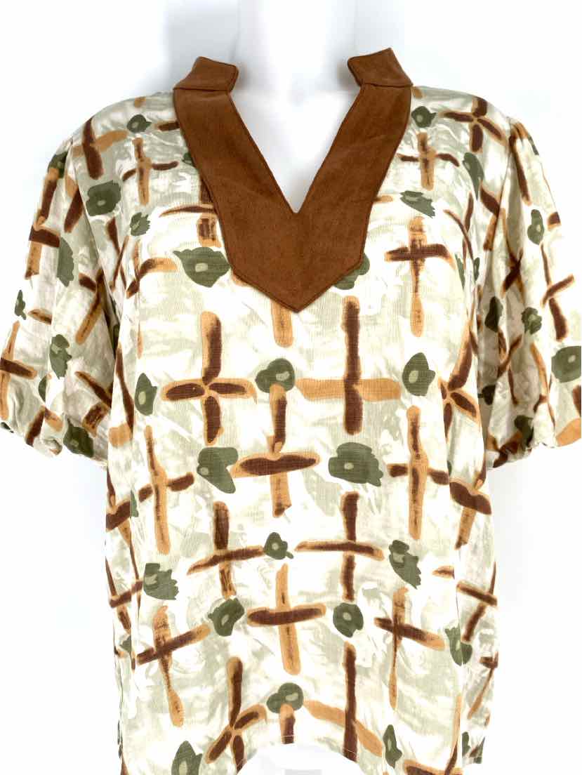 Size L THML Green Print Shirt