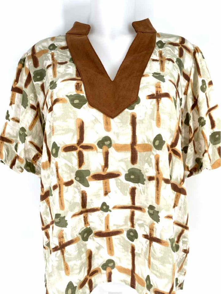 Size L THML Green Print Shirt