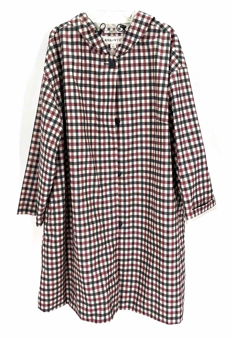 Size 2X AVA &amp; VIV Red Print Jacket