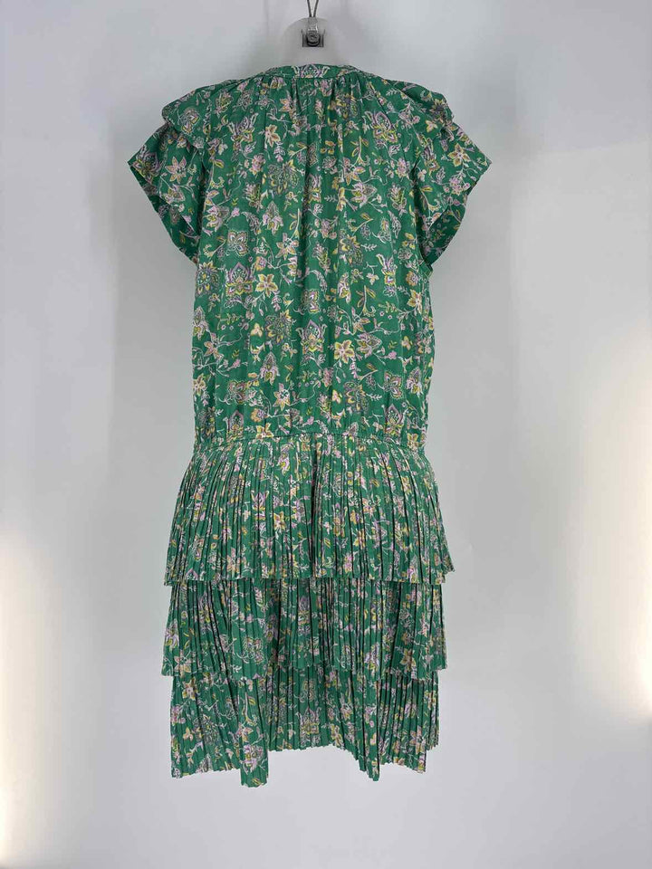 Size L CURRENT AIR Green Print Dress