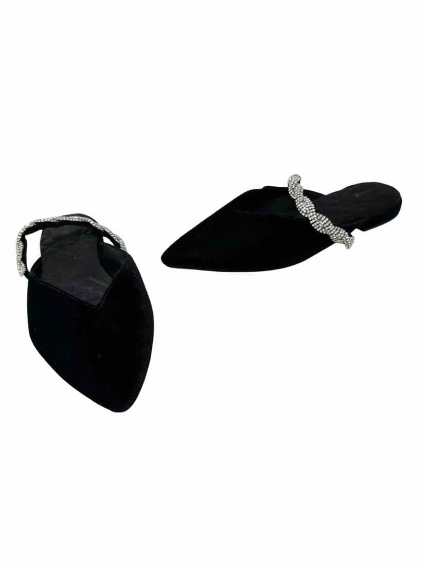 Shoe Size 8.5 BIRDIES Blue Velvet Mules