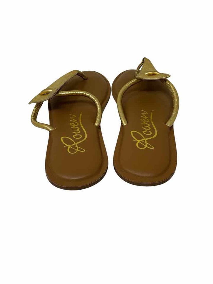 Shoe Size 8 Gold Leather Sandals