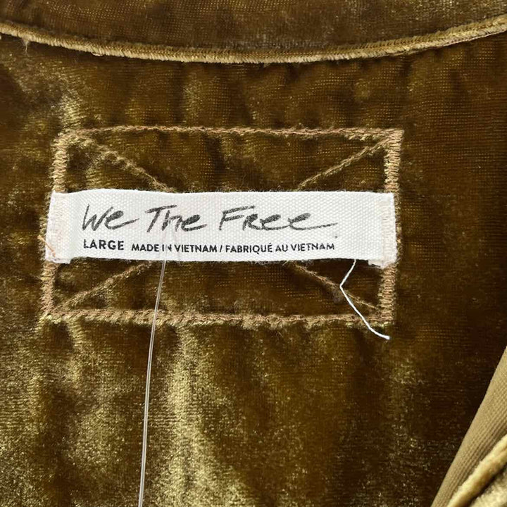 Size L WE THE FREE Gold Velvet Shirt