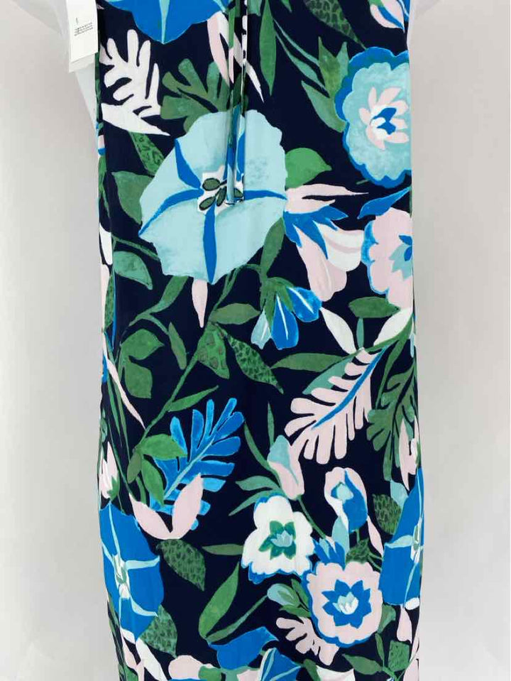 Size M LOFT Blue Print Dress
