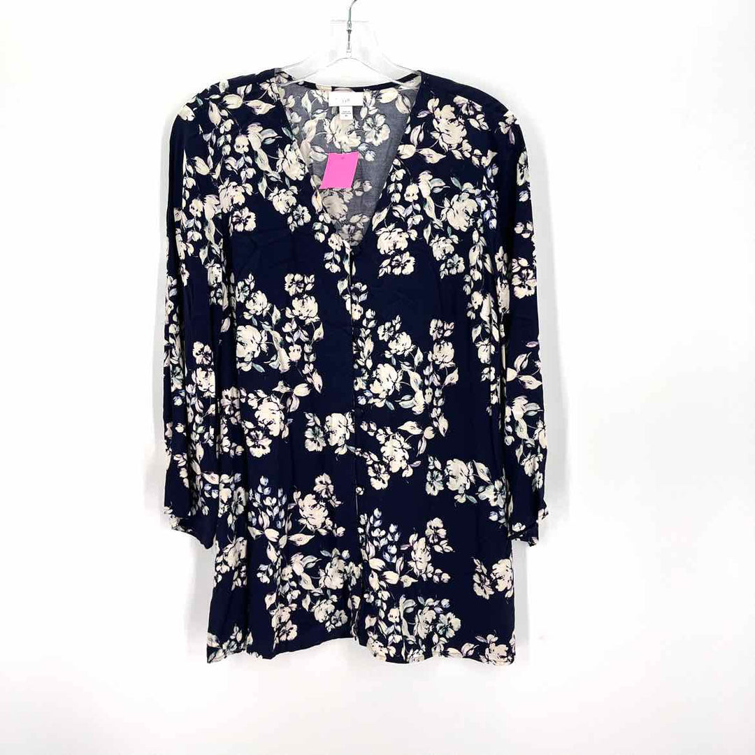 Size XS J JILL Navy Shirt