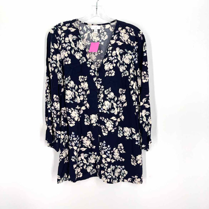 Size XS J JILL Navy Shirt