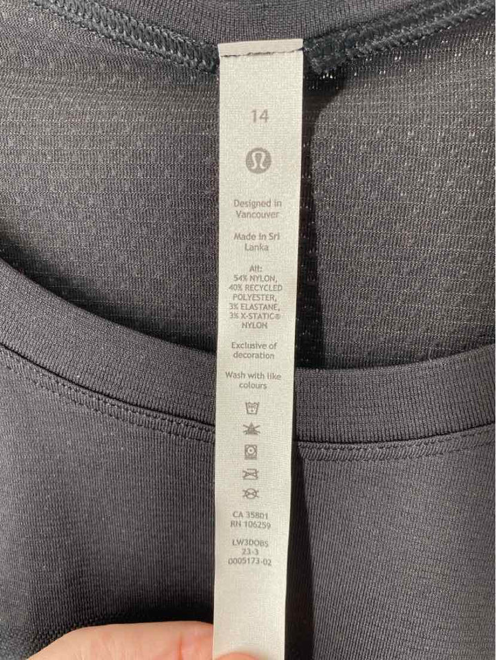 Size 14 Lululemon Black Shirt