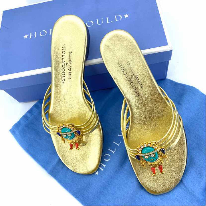 Shoe Size 7 Gold Luxury - Sandals