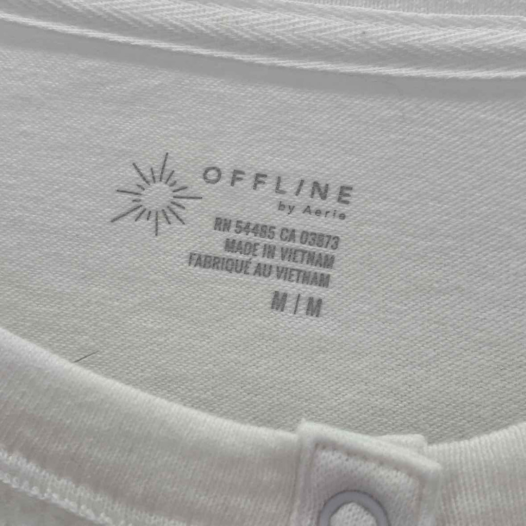 Size M AERIE White Thermal Shirt