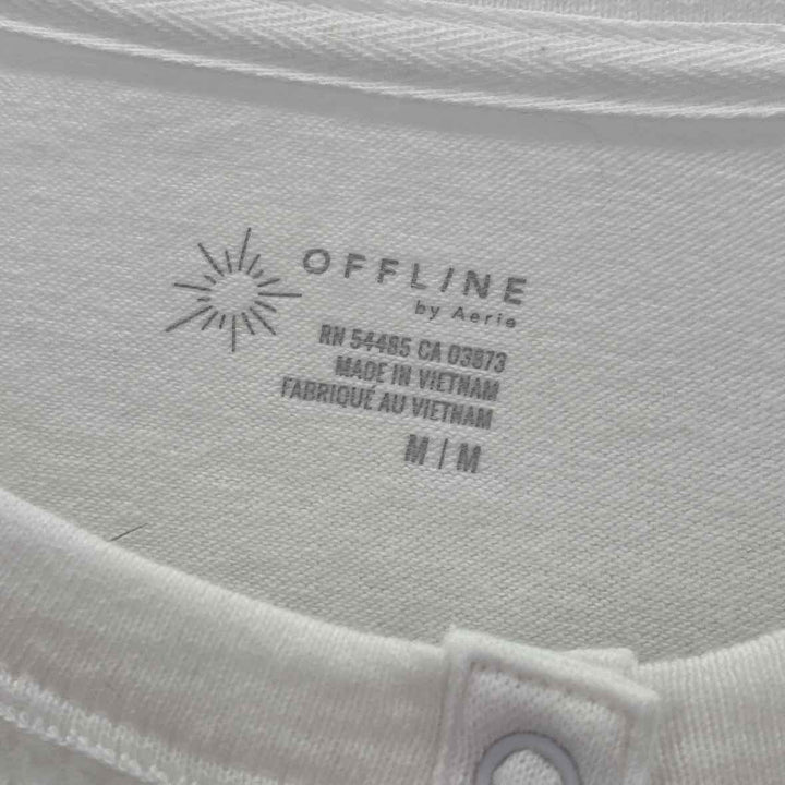 Size M AERIE White Thermal Shirt