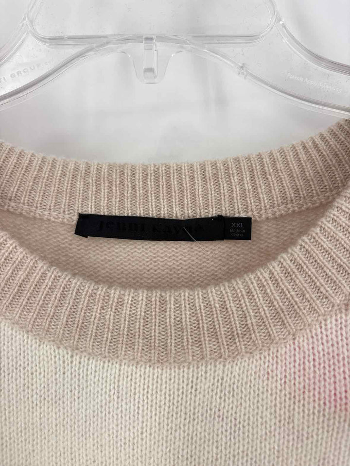 Size XXL JENNI KAYNE Beige Print Cashmere Shirt