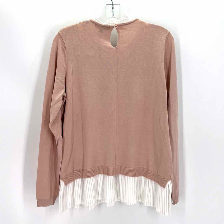 Size L Adrianna Papell Blush Knit Sweater