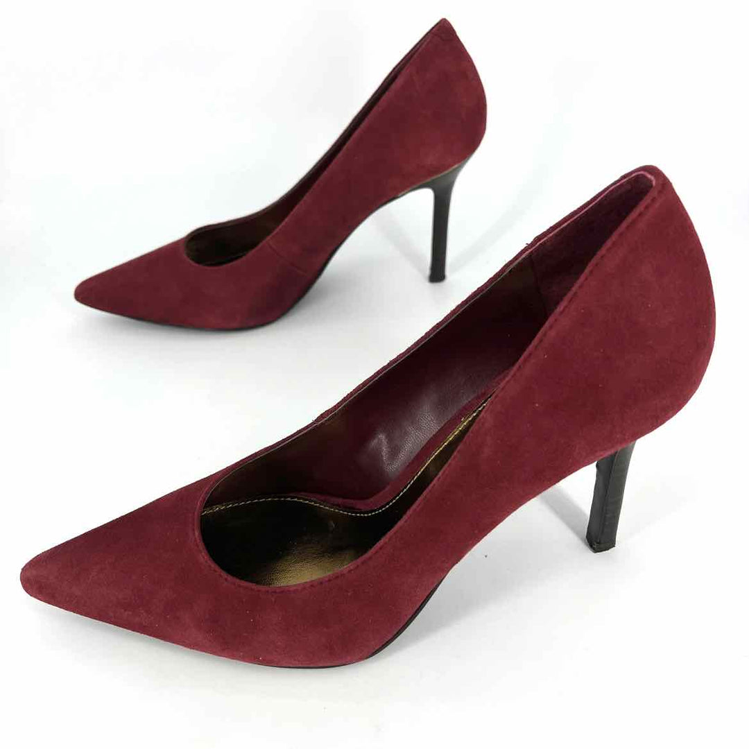 Shoe Size 7.5 RALPH LAUREN Burgundy Suede Pumps