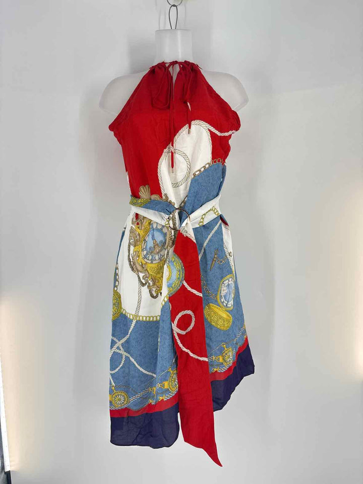 Size L MAEVE Red Print Dress
