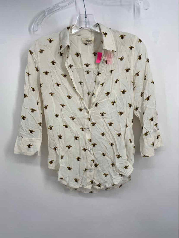 Size XS L'AGENCE Cream Shirt