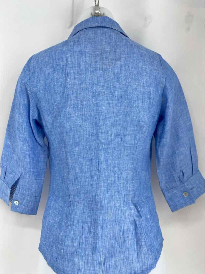 Size XS Blue Linen Shirt