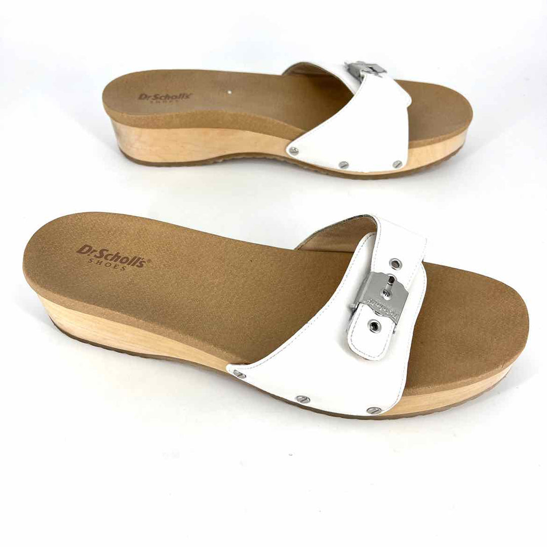 Shoe Size 11 dr scholls White Leather Sandals