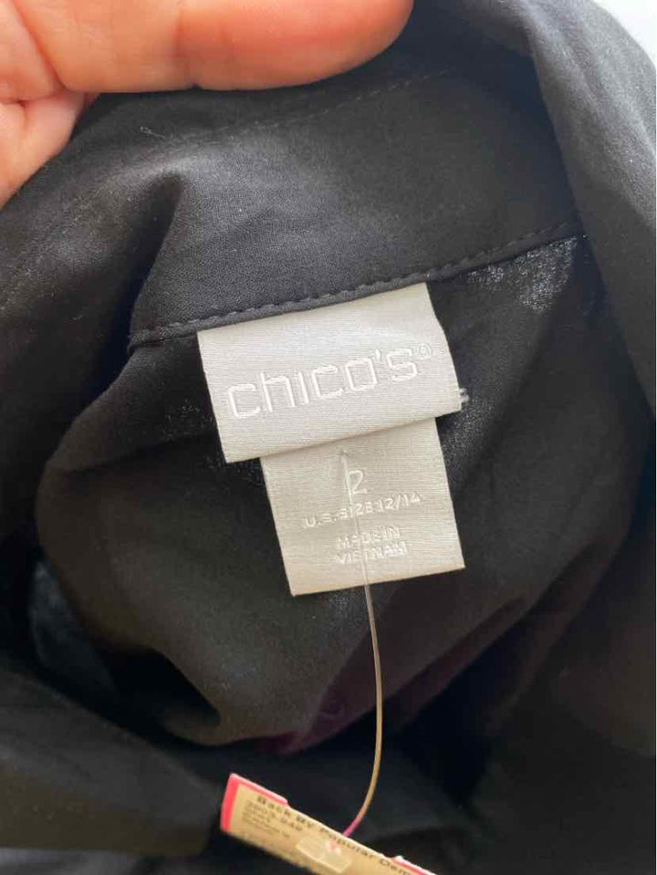 Size 12 Chico's Black Shirt