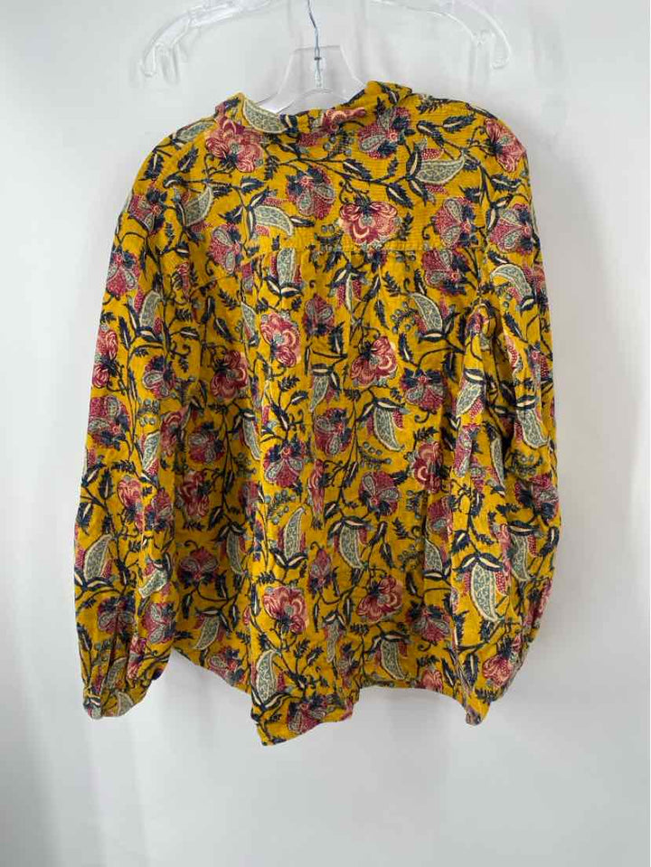 Size 1X Pilcro & the Letterpress Yellow Corduroy Shirt