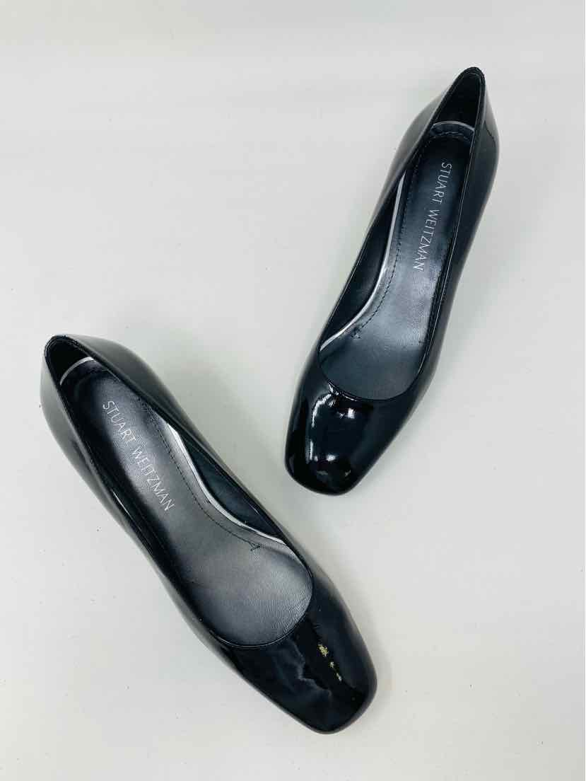 Shoe Size 9 Stuart Weitzman Black PATENT Pumps