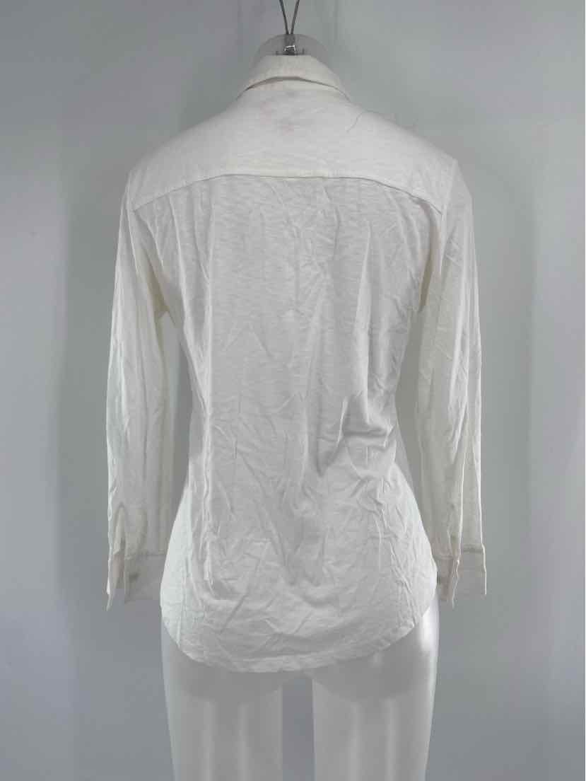 Size M THEORY White Cotton Shirt