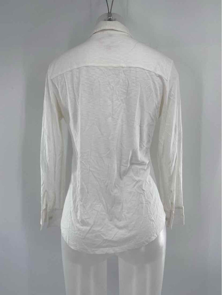 Size M THEORY White Cotton Shirt